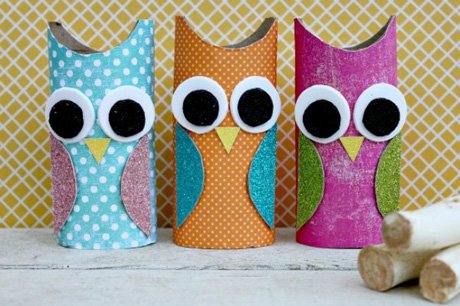 paper owl roll craft
