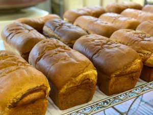 Freshly baked loaves of bread at Baker Street Bakery on Park Ave in Rochester NY