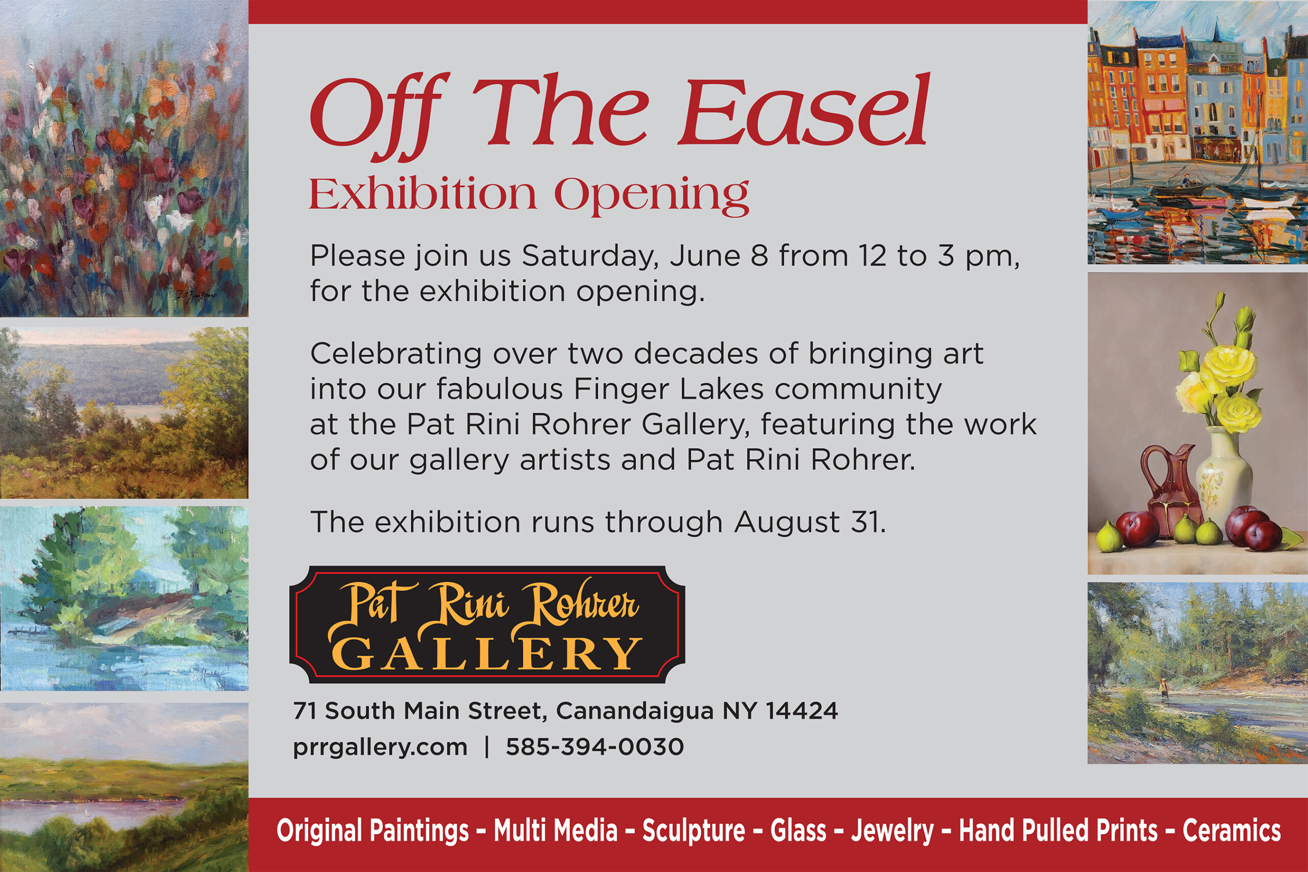 “Off The Easel” exhibition opening at the Pat Rini Rohrer Gallery