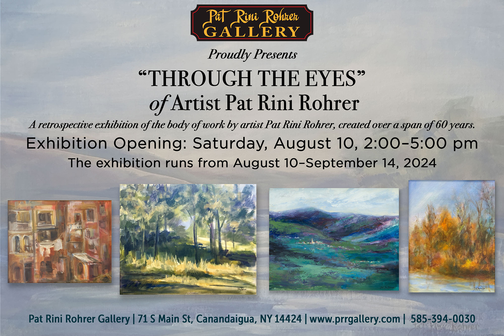 “Through The Eyes” of Artist Pat Rini Rohrer exhibition at the Pat Rini Rohrer Gallery