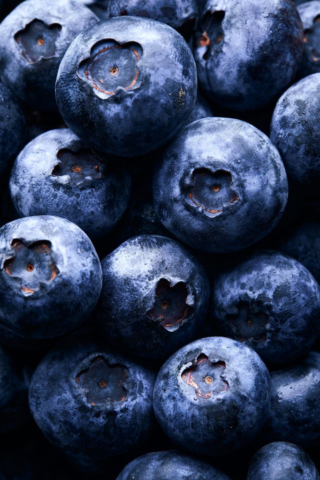 Close-up stock image of blueberries.