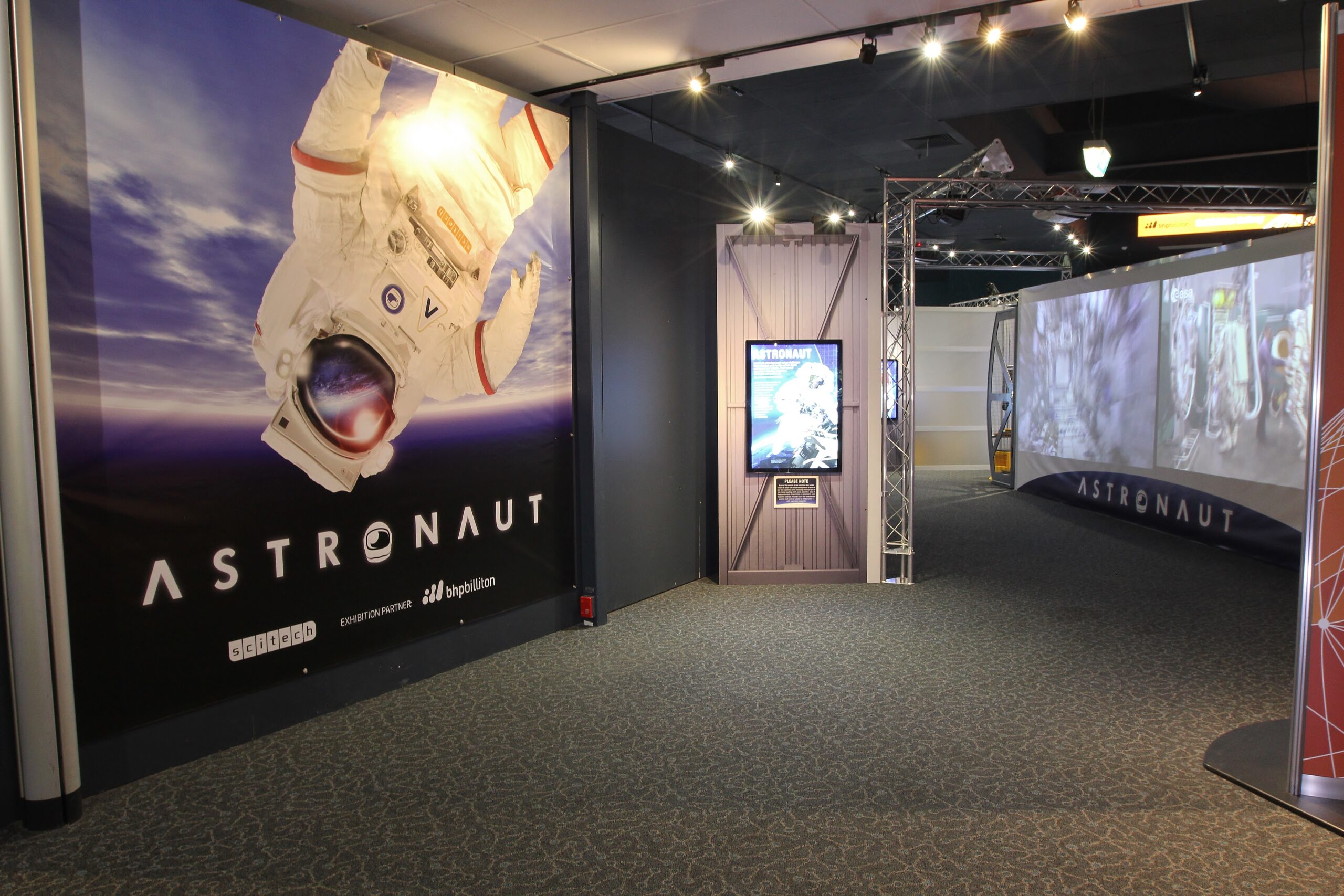 Entrance to Astronauts exhibit at the Rochester Museum & Science Center.