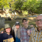 Christine Green, Lisa Potteiger, Paul Moyer, and Canyon Hart at Mount Albion Cemetery, in Albion, NY. Photo by Canyon Hart