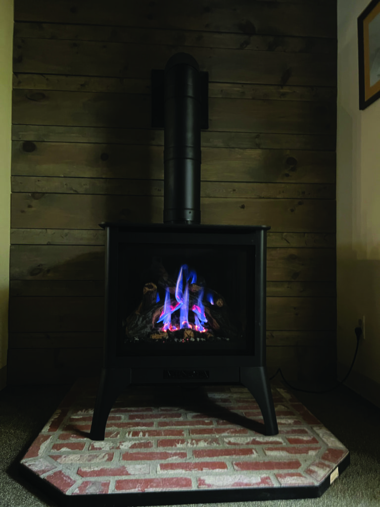 Cozy fireplace from Cricket on the Hearth in East Rochester, NY.