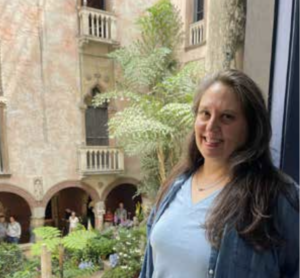 Christine Green at the Isabella Stewart Gardener museum in Boston. Photo by Kelly Myers